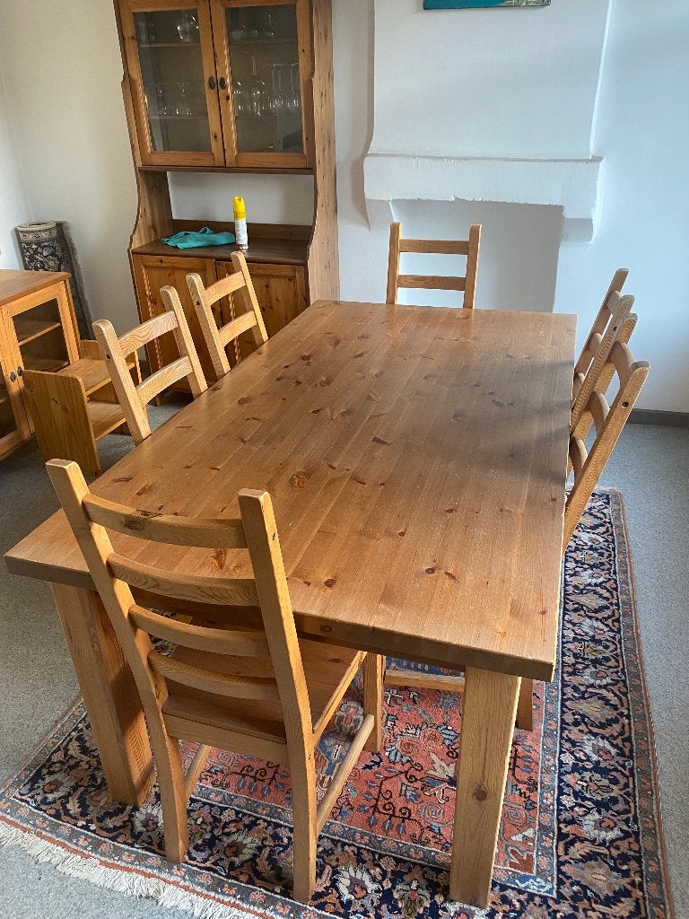 Salle à manger, Enlèvement, Utilisé, Bois, 4 à 6 chaises