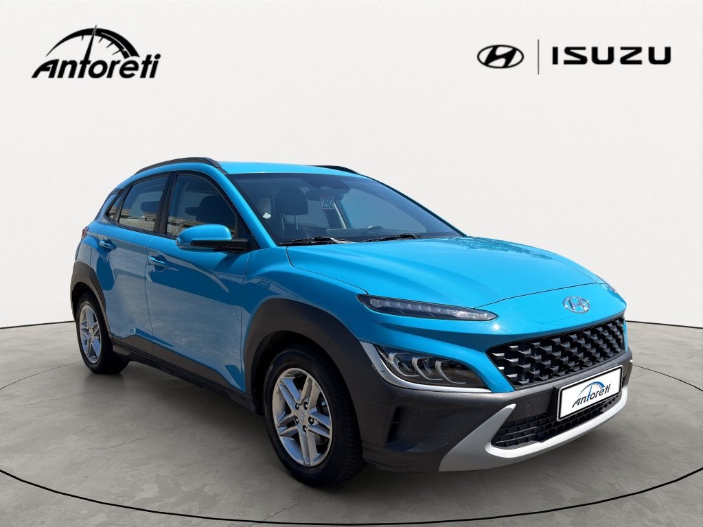 Hyundai KONA 1.0 T-GDI DCT Twist LTD, Auto's, 116 g/km, Stof, Blauw, 5 zetels