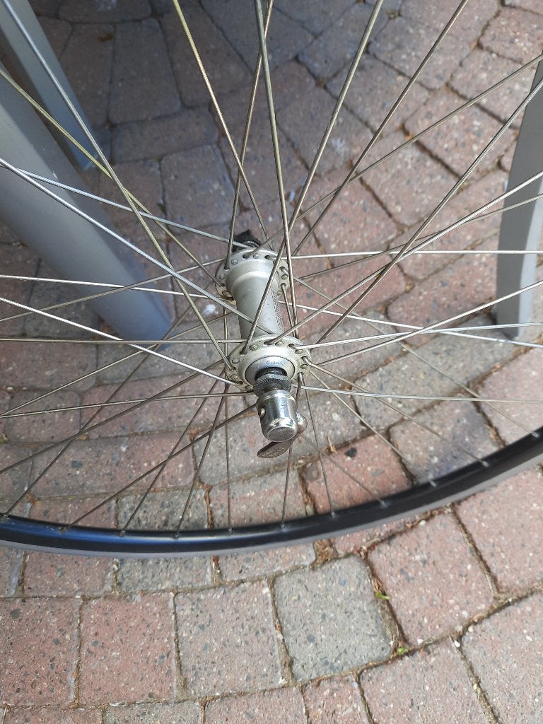 Fietswielen 28 inch 622x19C met 7 versnelling., Wiel, Gebruikt, Ophalen of Verzenden, Aluminium