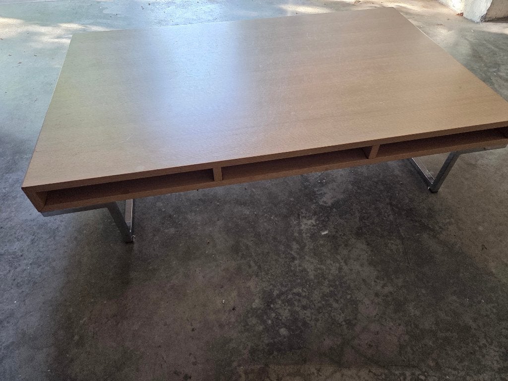 Lage stevige salontafel design, Ophalen, Modern design, Gebruikt, 100 tot 150 cm