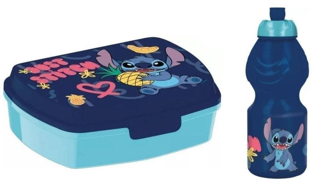 Stitch Lunchset - Broodtrommel / Brooddoos met Bidon, Kinderen en Baby's, Ophalen of Verzenden, Nieuw