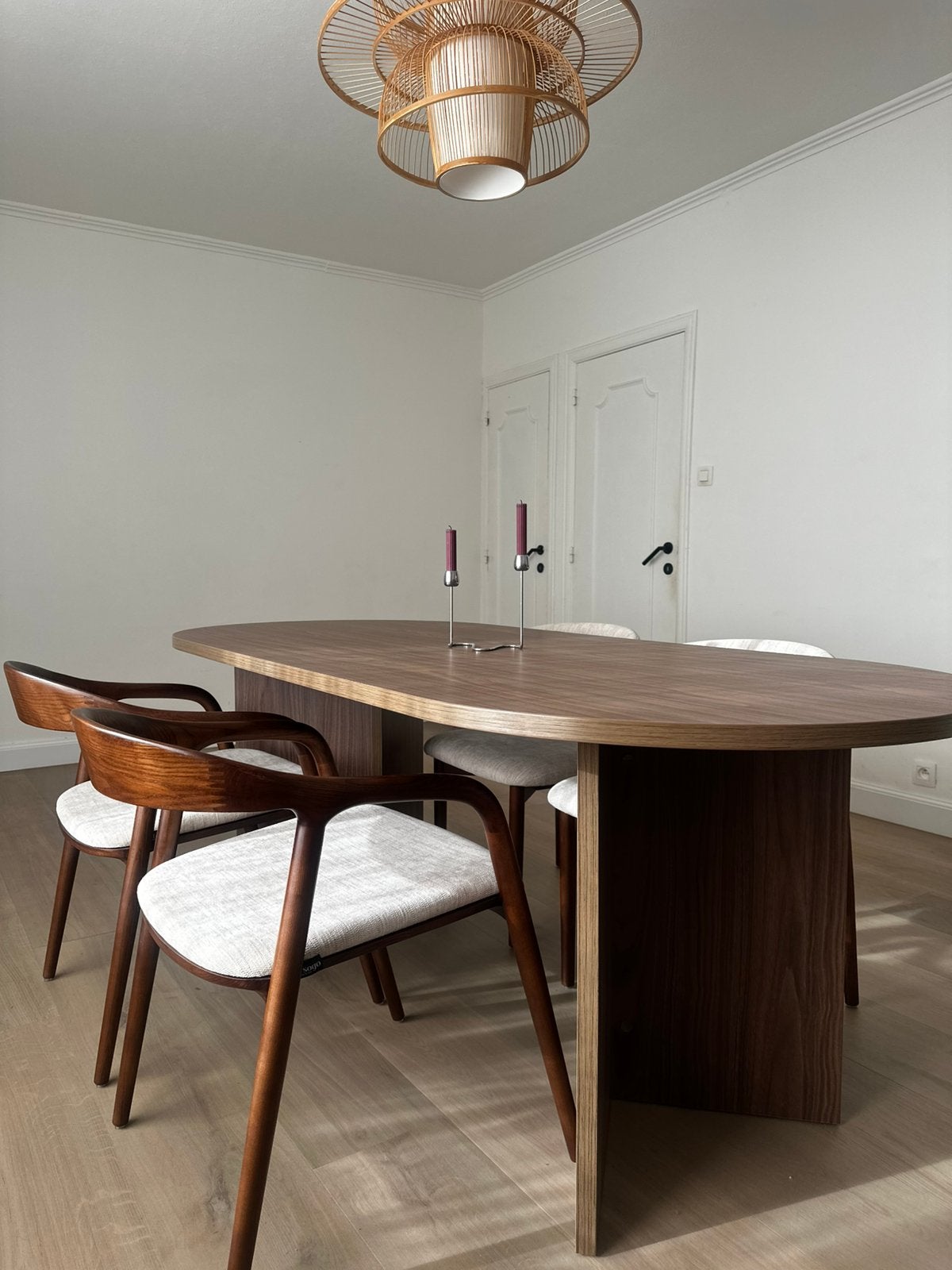 Eetkamerstoelen stijl Japandi - merk Sogo, Enlèvement, Comme neuf