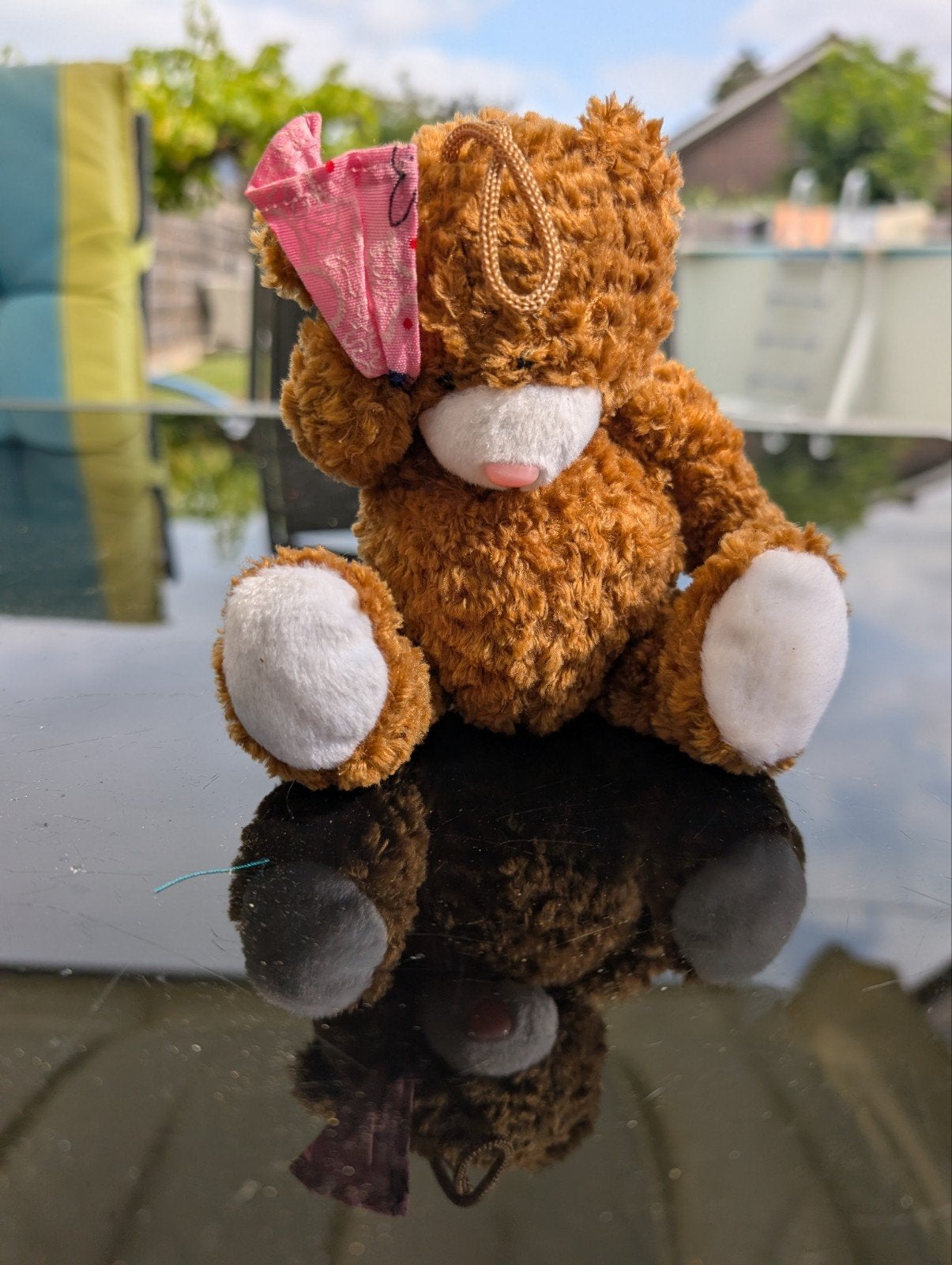 knuffeltje: beetje met doekje, Verzamelen, Beren en Cherished Teddies, Ophalen of Verzenden, Zo goed als nieuw, Stoffen beer, Overige merken