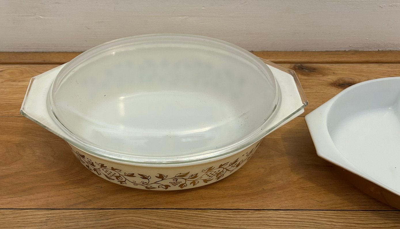 Set Vintage Pyrex USA — Golden Grapes & Early American, Enlèvement