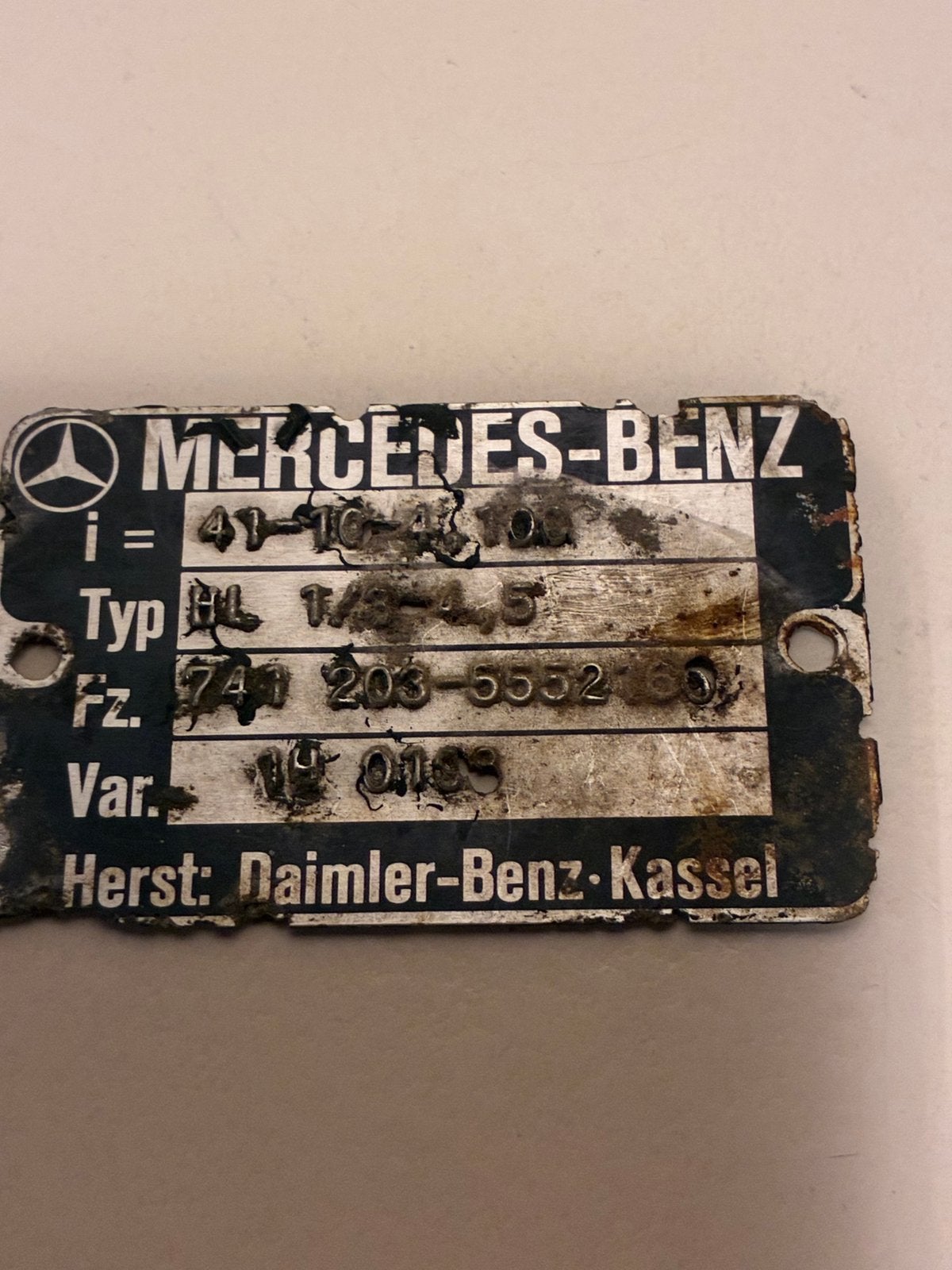 Oldtimer identificatie plaatje Mercedes, Autos, Particulier, Achat