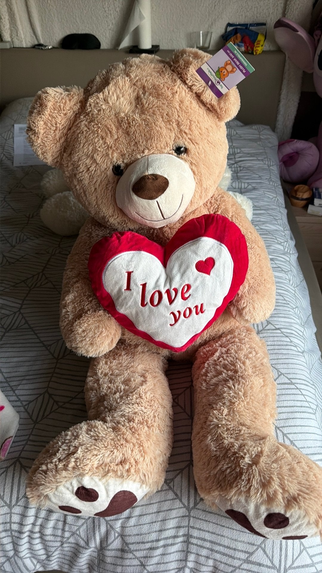 I love you knuffel 100cm, Ophalen, Zo goed als nieuw