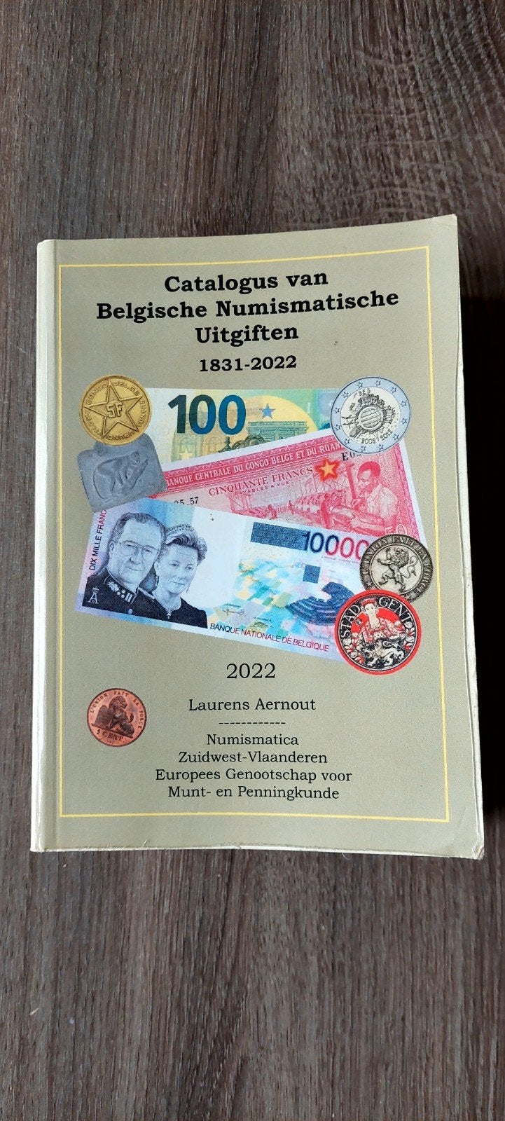 Catalogus belgische munten en bankbiljetten, Gelezen, Laurens Aernout, Ophalen of Verzenden, Overige onderwerpen