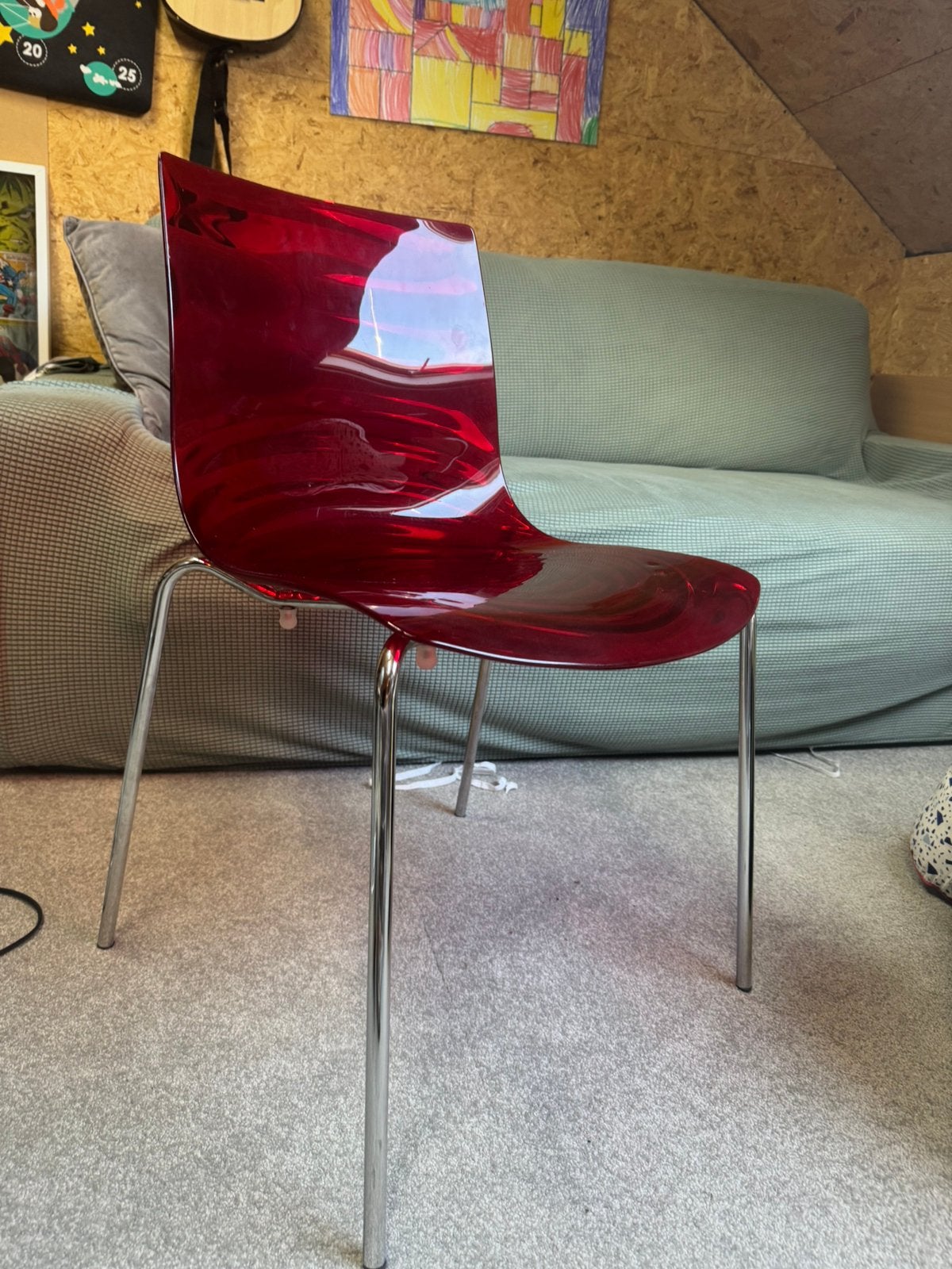 Chaise calligaris, Maison & Meubles, Moins de 75 cm, Enlèvement, Utilisé, 50 à 75 cm