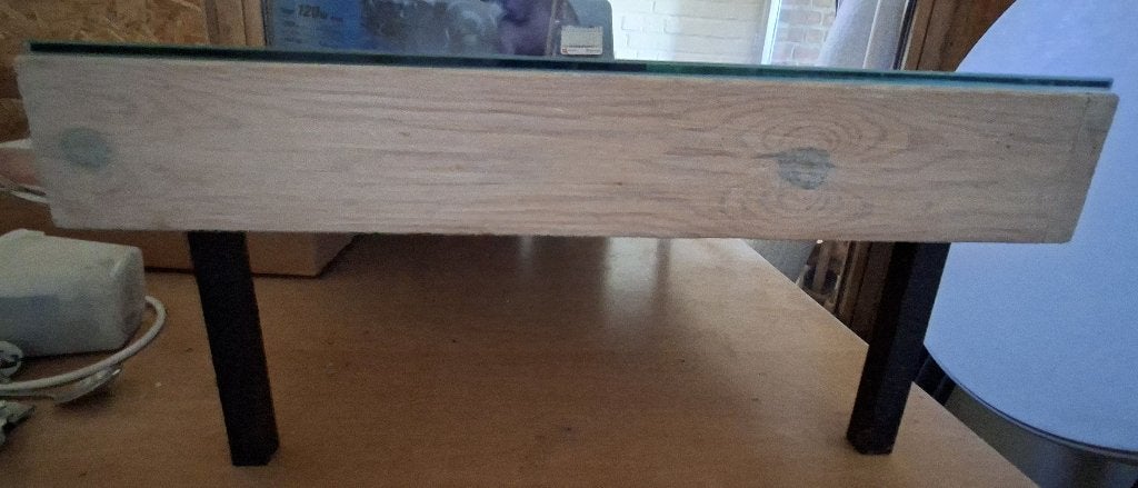 Table basse unique avec assiette en verre, 50 à 100 cm, Verre, Enlèvement, Utilisé