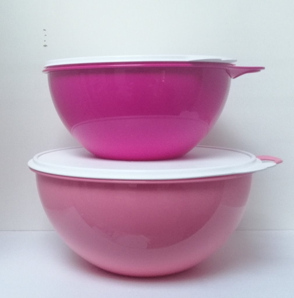 Tupperware™ « Super Mixing Bowl » 4,5 et 7,8 litres - rose, Neuf, Compatible lave-vaisselle, Enlèvement ou Envoi, Récipient ou Bol