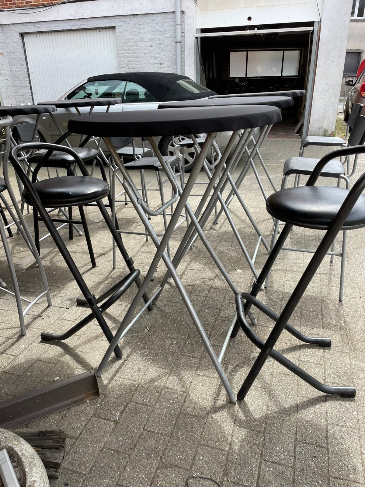 Plooi tafel  2barkrukken, Ophalen, Gebruikt