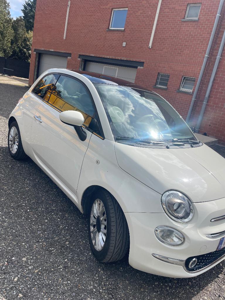Fiat 500 1.2 Benzine - Panoramisch dak - Lounge edition, Autos, Achat, Beige, Boîte manuelle, Entretenue par le concessionnaire
