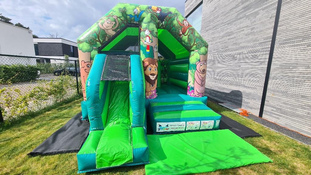 Jungle Springkasteel Tremelo - TE HUUR, Ophalen, Zo goed als nieuw