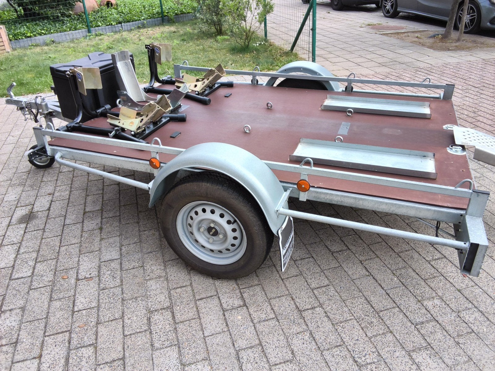 Motoraanhangwagen voor 2 moto 's NIEUWSTAAT, Motoren, Ophalen