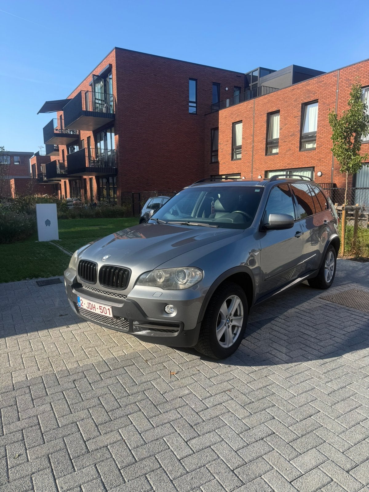 BMW X5 3.0 diesel – 174 kW.  Lihtefraht auto, Autos, Cuir, Argent ou Gris, X5, 2 places