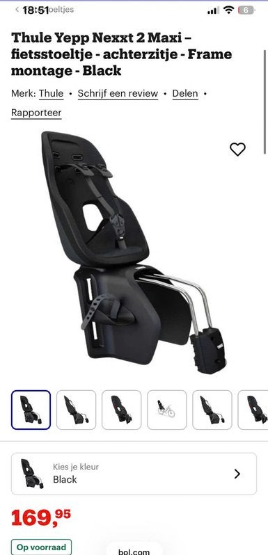Thule kinderfietsstoel yepp nexxt 2 Maxi (2x beschikbaar), Ophalen