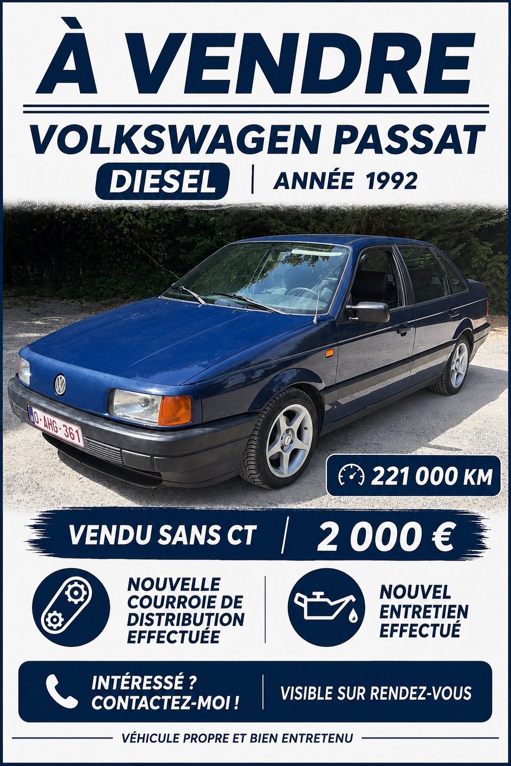 Volkswagen Passat ancêtre, Autos, Achat, Diesel, Particulier, Passat