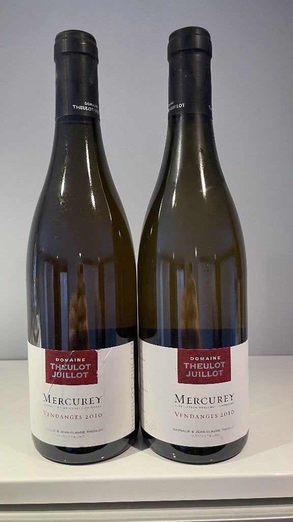 2X mercurey 2010 domaine theulot juillet, Enlèvement ou Envoi, Vin blanc