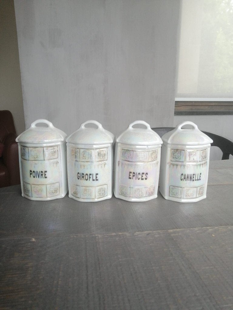 4 vintage kruidenpotjes, Ophalen