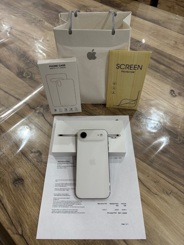 iPhone 17 air, Telecommunicatie, Mobiele telefoons | Apple iPhone, 99 %, Overige modellen, Wit, Zo goed als nieuw