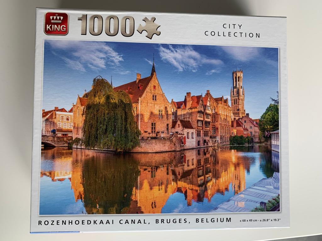 Puzzel Brugge 1000 st., Hobby en Vrije tijd, Ophalen, 500 t/m 1500 stukjes, Zo goed als nieuw, Legpuzzel