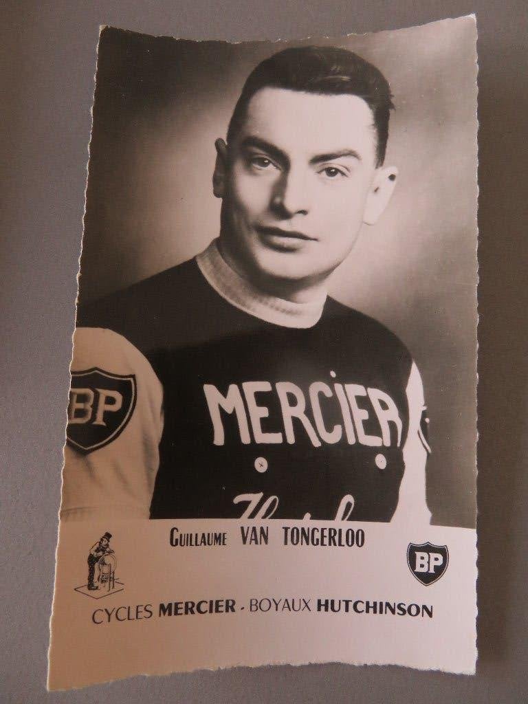 1959 foto kaart wielrenner Guillaume van Tongerloo Meerle, Collections, Enlèvement ou Envoi, Comme neuf, Affiche, Image ou Autocollant
