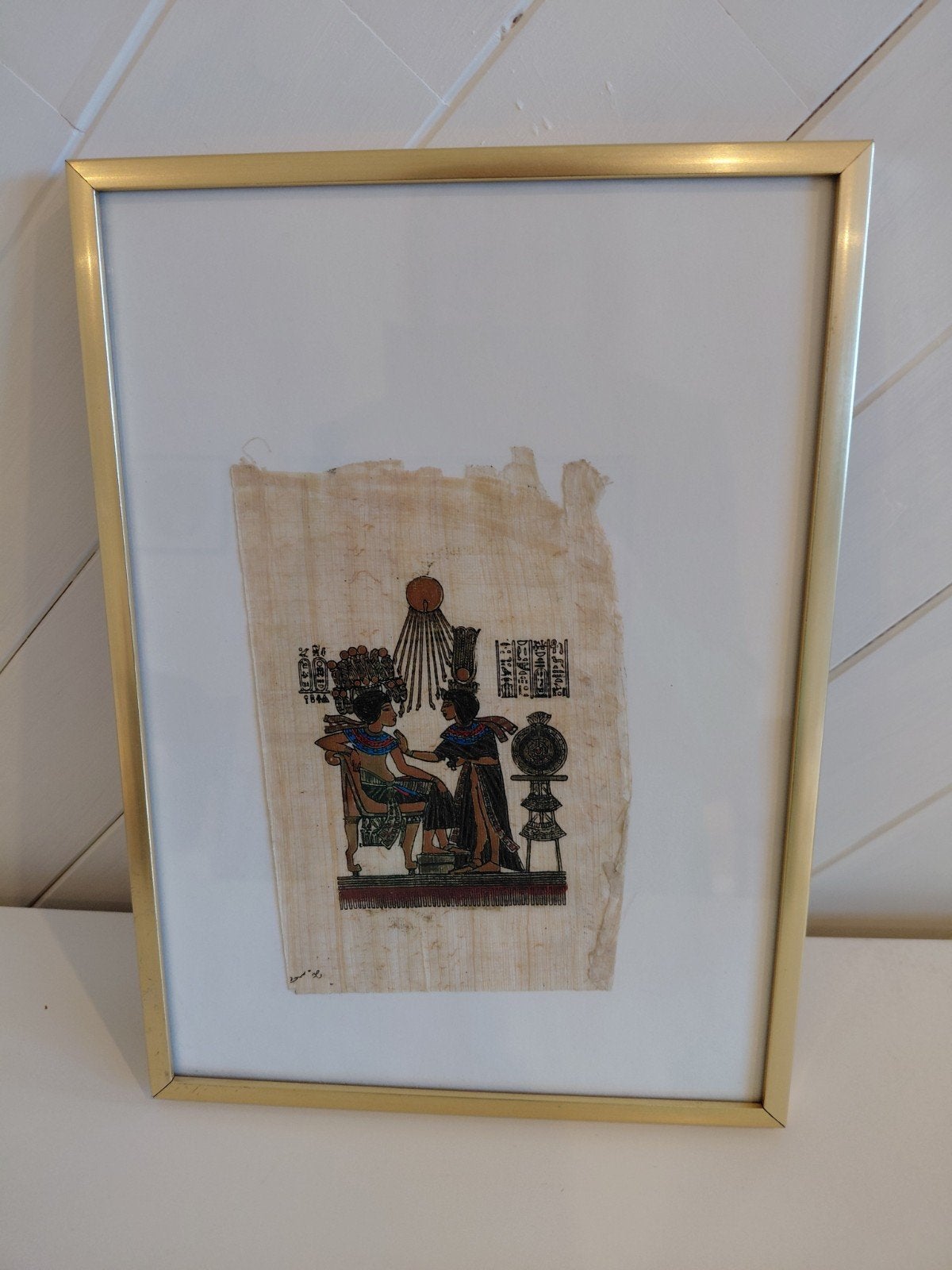 Handgeschilderd Papyrus, Antiek en Kunst, Ophalen