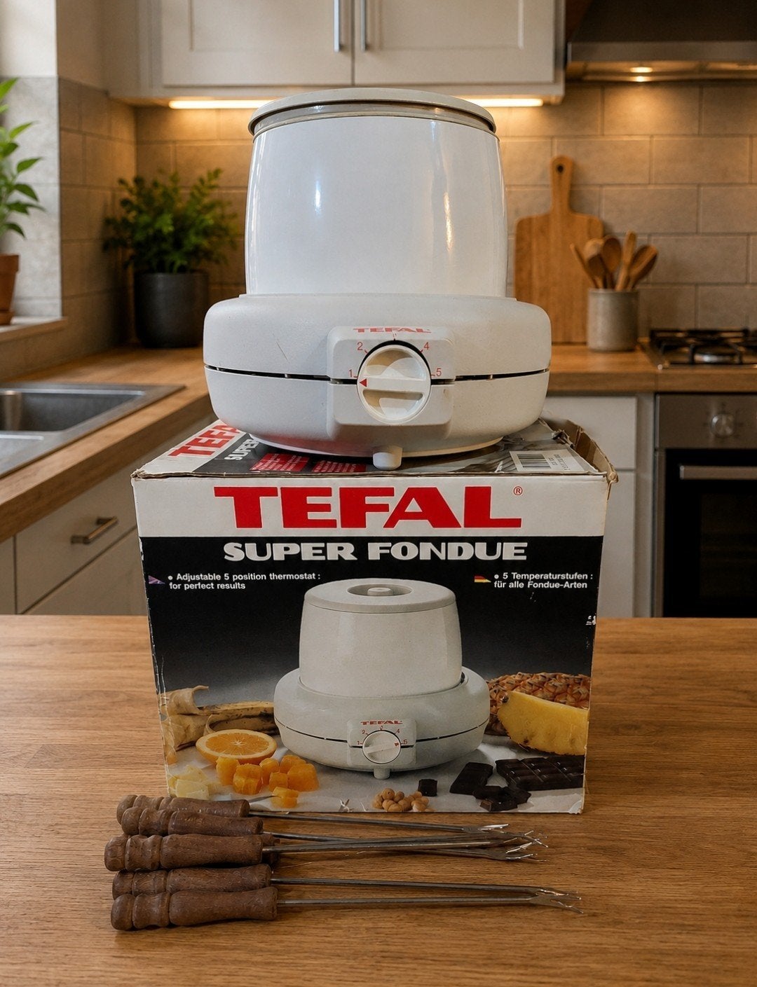 Tefal Super Fondue set met handleiding en doos, Elektronische apparatuur, Fonduesets, Ophalen