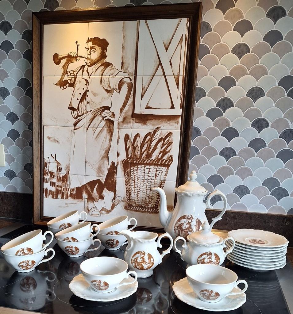 Winterling servies met tegeltableau - bakkers thema, Ophalen, Vintage, Overige materialen, Zo goed als nieuw