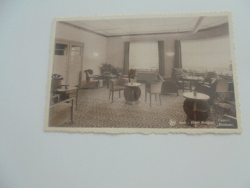 asch- hotel mardaga - rookzaal, Ophalen of Verzenden, 1940 tot 1960, Ongelopen, Limburg