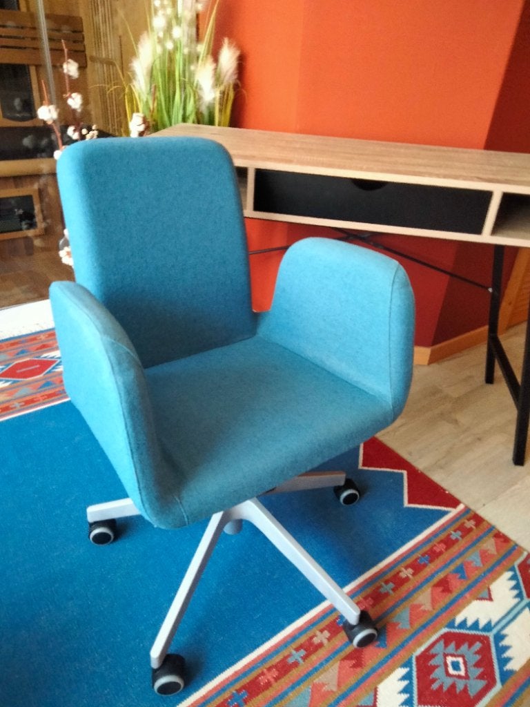 Burostoel / vergaderstoel op wielen, Enlèvement, Comme neuf, Bleu, Chaise de bureau