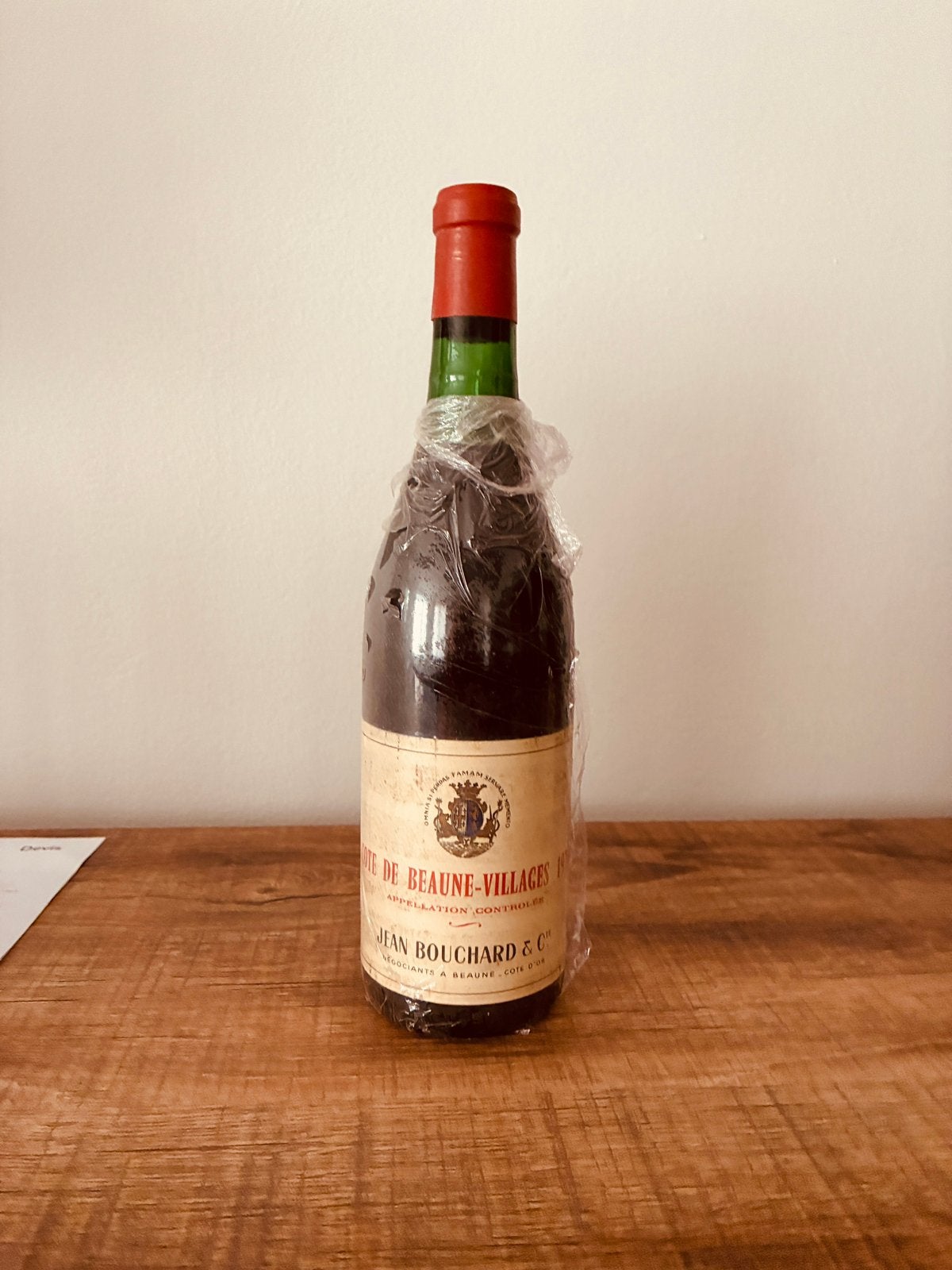 1 x Cote de Beaune Villages 1970, Comme neuf, Enlèvement, Vin rouge, France