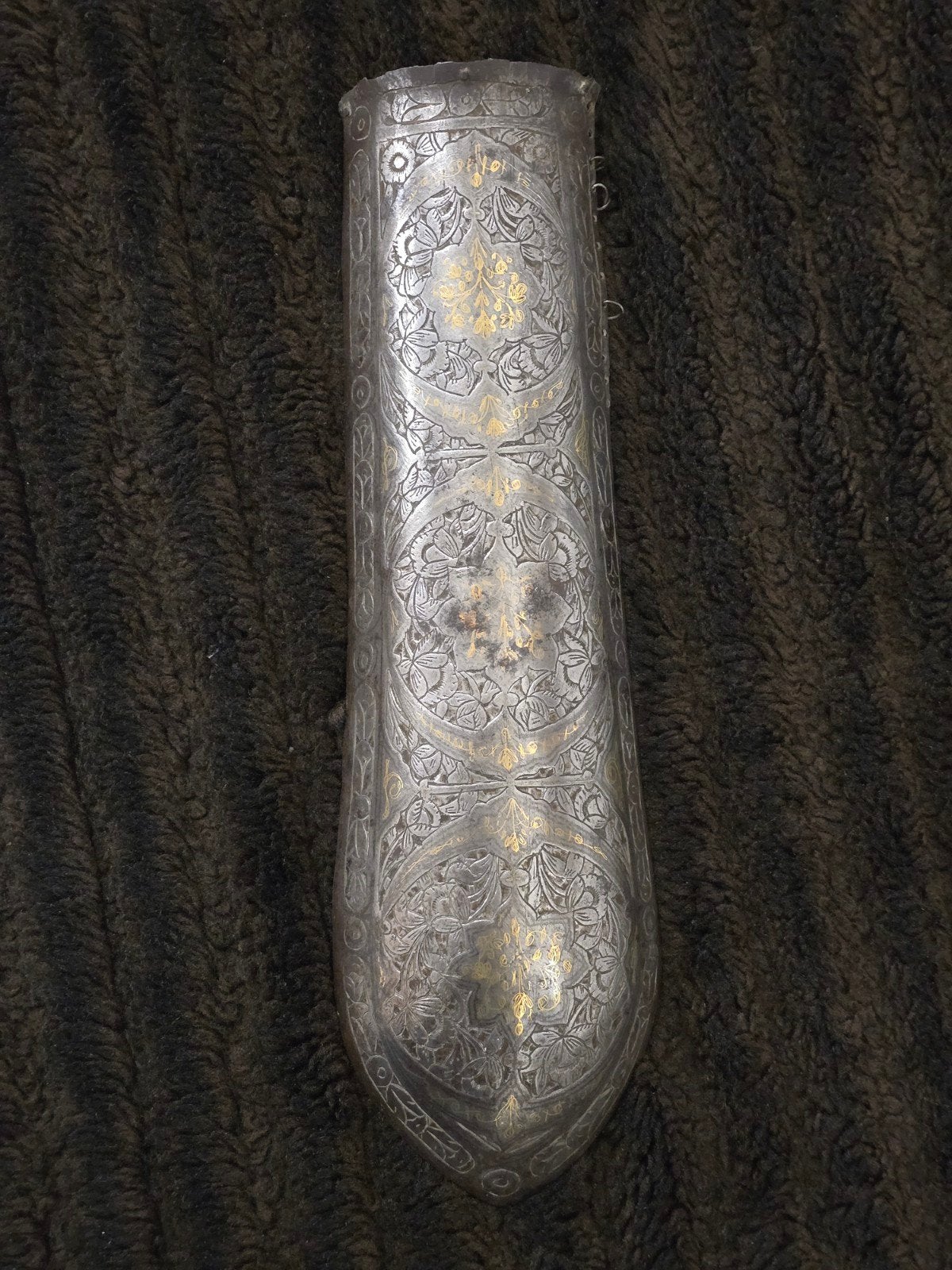 Armure persane, marqueterie dorée antique, Antiquités & Art, Antiquités | Argent & Or, Enlèvement ou Envoi, Argent