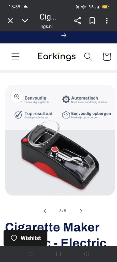 Sigaretten machine, Ophalen of Verzenden
