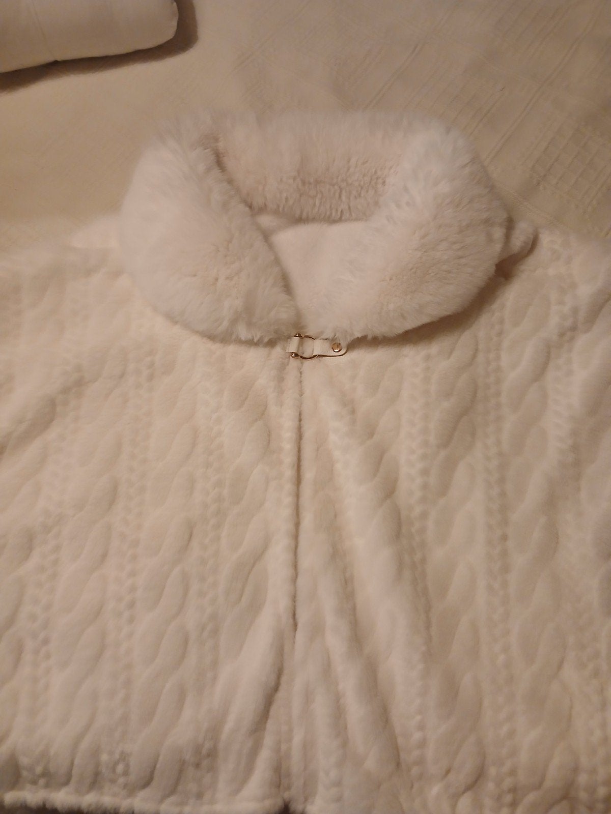 Warme poncho, Verzenden, Nieuw, Wit