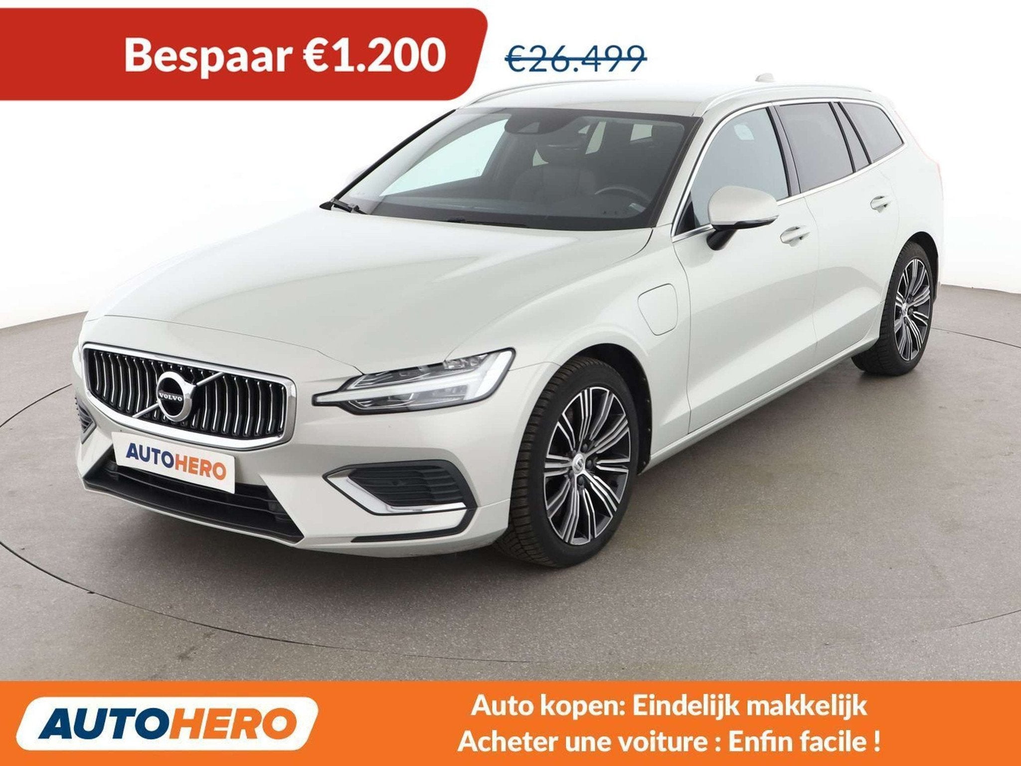 Volvo V60 2.0 T8 Plug-in Hybrid Inscription AWD (bj 2020), Auto's, Volvo, Automaat, Gebruikt, 1969 cc, Leder