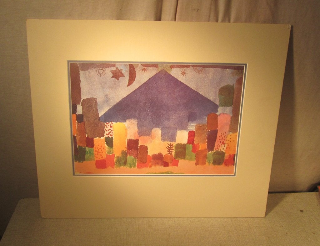 Prachtige Abstracte Artprint 'Zon Ster Maan' - Paul Klee, Ophalen of Verzenden, Zo goed als nieuw, Print, Oorspronkelijke maker