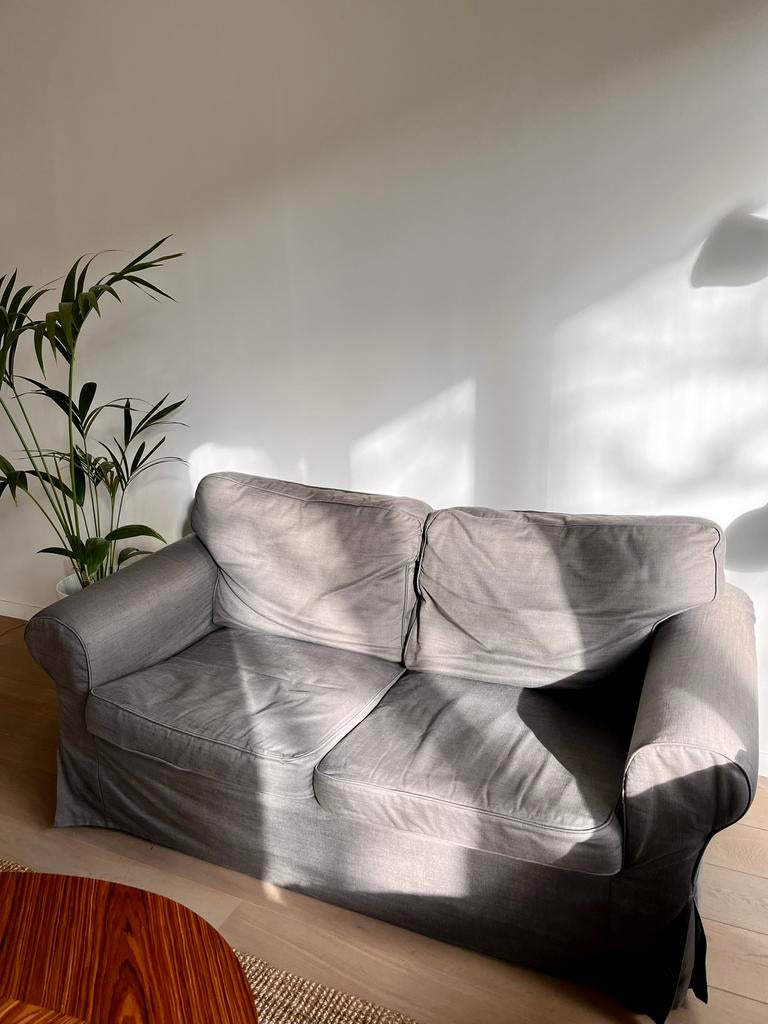 Grijze IKEA Ektorp 2-Zitsbank (170Bx85Dx85H), 75 à 100 cm, 150 à 200 cm, Comme neuf, Enlèvement
