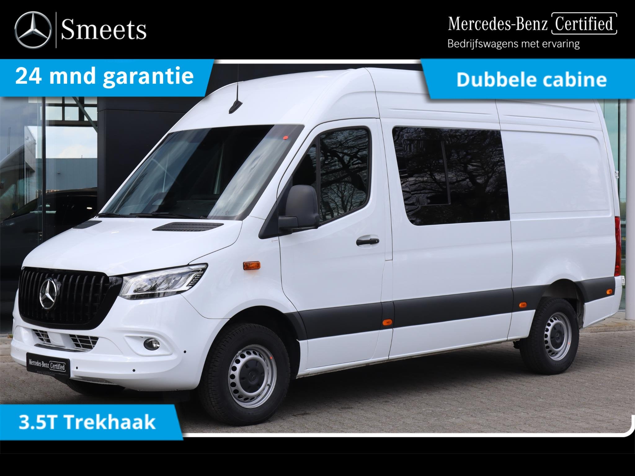 Mercedes-Benz Sprinter 317 L2H2 DC 6 pers. 3.5T TREKHAAK, Auto's, Automaat, 4 deurs, Euro 6, 4 cilinders