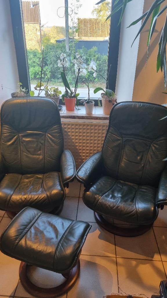 Fauteuils stressless, Ophalen, Gebruikt, Leer