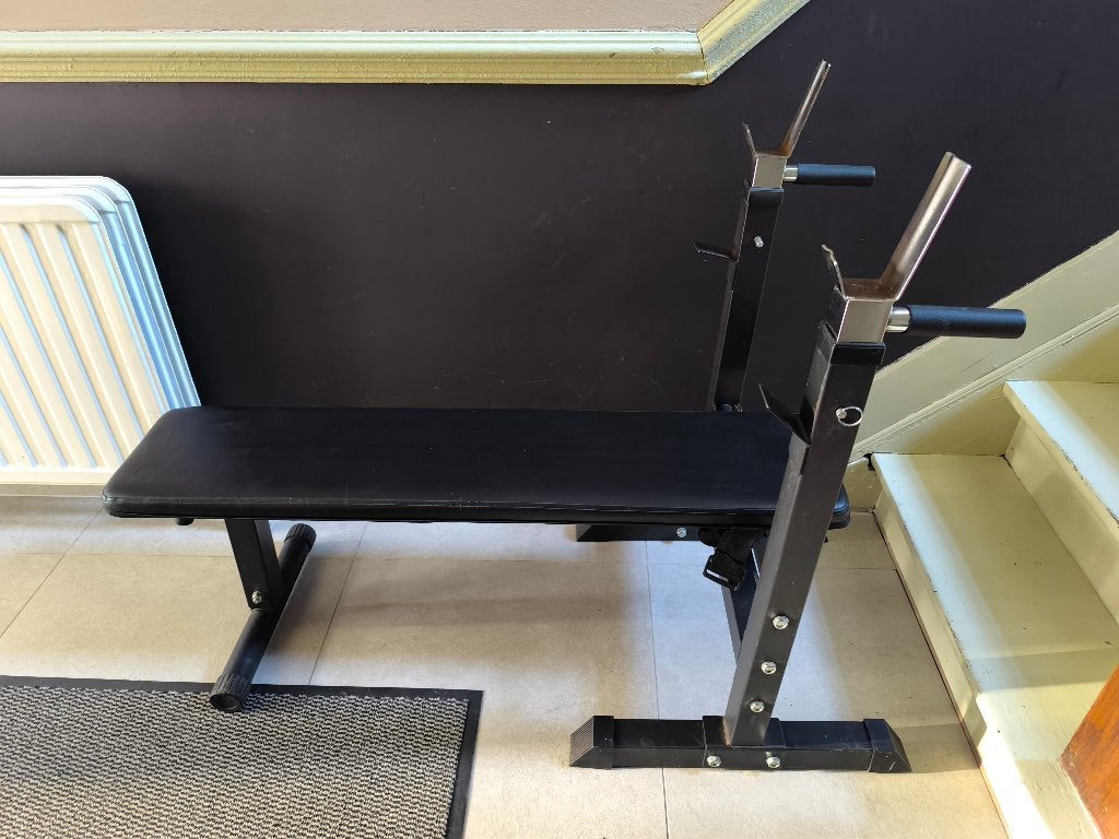 Bench Press Banc de fitness  + dips, Sports & Fitness, Enlèvement, Utilisé, Bras, Banc d'exercice