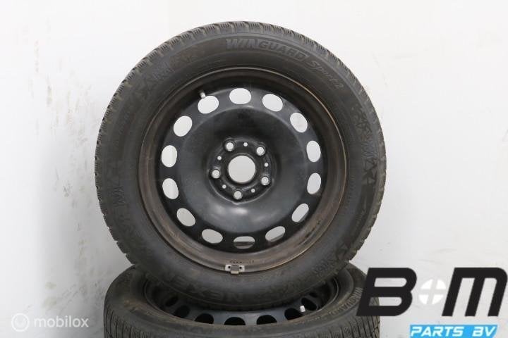 Org 16 inch velgen + winterbanden VW Golf 7 5Q0601027BQ, Gebruikt, 16 inch, Banden en Velgen, Personenwagen