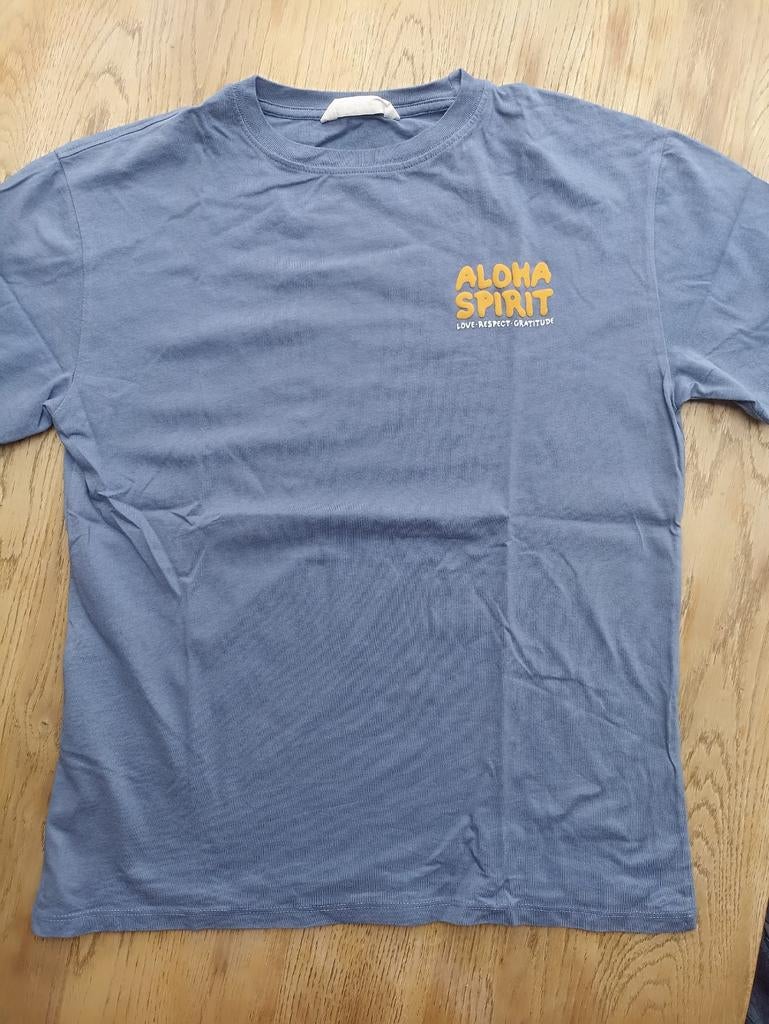 T-shirt imprimé bleu Mango taille 164, Enfants & Bébés, Garçon, Enlèvement ou Envoi, Chemise ou À manches longues, Mango