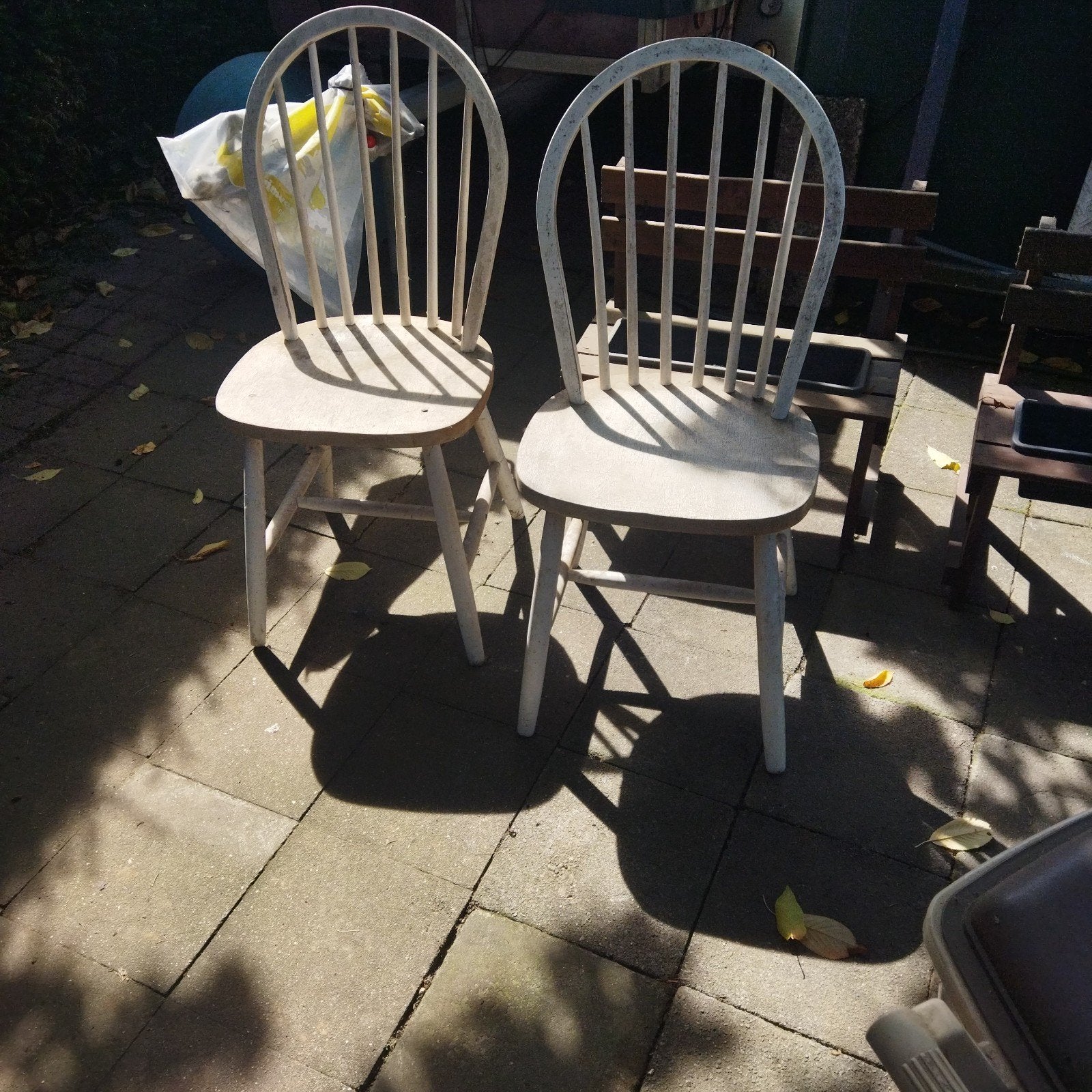 keuken stoelen, Ophalen, Gebruikt, Hout, Twee