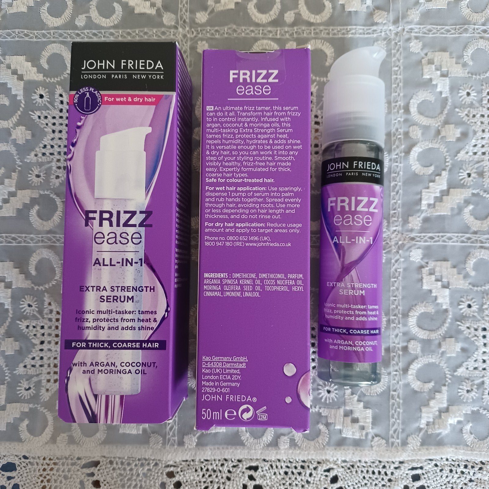 Frizz ease sérum de John Frieda, Bijoux, Sacs & Beauté, Enlèvement ou Envoi, Neuf, Soin des cheveux ou Soin réparateur des cheveux