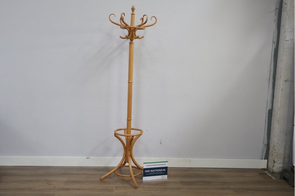 Vintage Houten staande kapstok, Huis en Inrichting, Woonaccessoires | Kapstokken, Niet ingevuld, Niet ingevuld, Niet ingevuld
