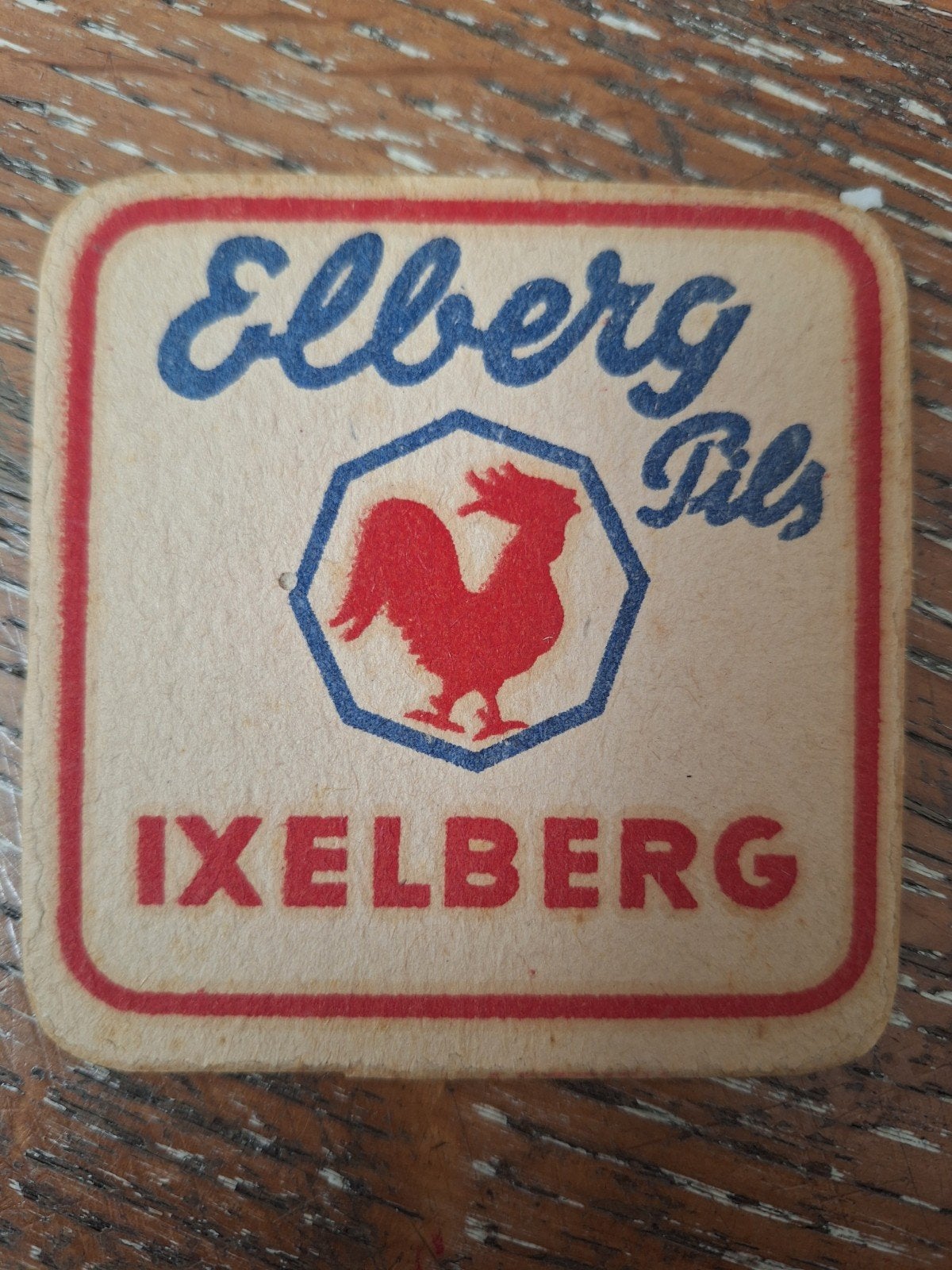 oud vooroorloogs bierviltje Elberg pils Ixelberg Brussel, Verzamelen, Ophalen of Verzenden