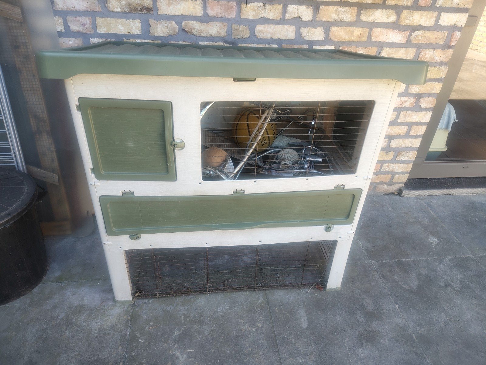 konijnenhok pvc, Ophalen