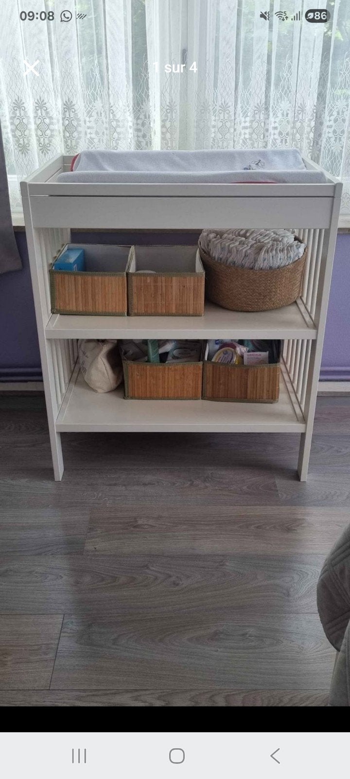 Ensemble– Lit bébé + Table à langer avec rangements, Enlèvement