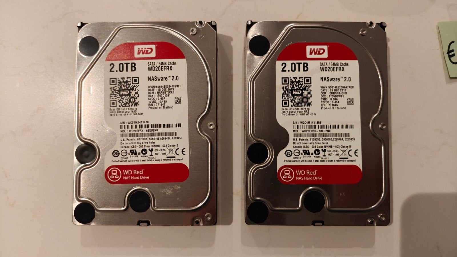 western Digital 2TB x2, Envoi, HDD